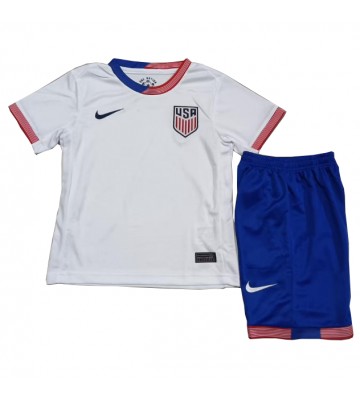 Forenede Stater Replika Babytøj Hjemmebanesæt Børn Copa America 2024 Kortærmet (+ Korte bukser)